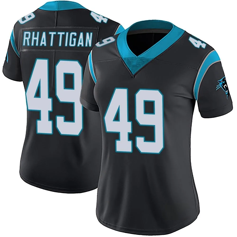 Women's Carolina Panthers Jon Rhattigan Nike Team Color Vapor Untouchable Limited Black Jersey Women's Carolina Panthers Jon Rhattigan Nike Team Color Vapor Untouchable Limited Black Jersey