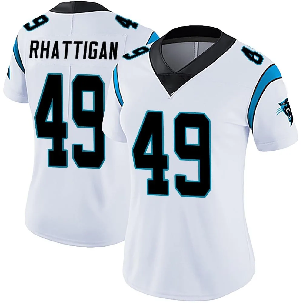 Women's Carolina Panthers Jon Rhattigan Nike Vapor Untouchable Limited White Jersey Women's Carolina Panthers Jon Rhattigan Nike Vapor Untouchable Limited White Jersey