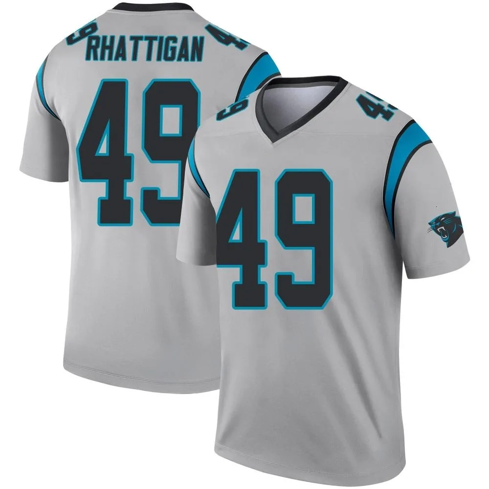 Youth Carolina Panthers Jon Rhattigan Nike Inverted Silver Legend Jersey Youth Carolina Panthers Jon Rhattigan Nike Inverted Silver Legend Jersey