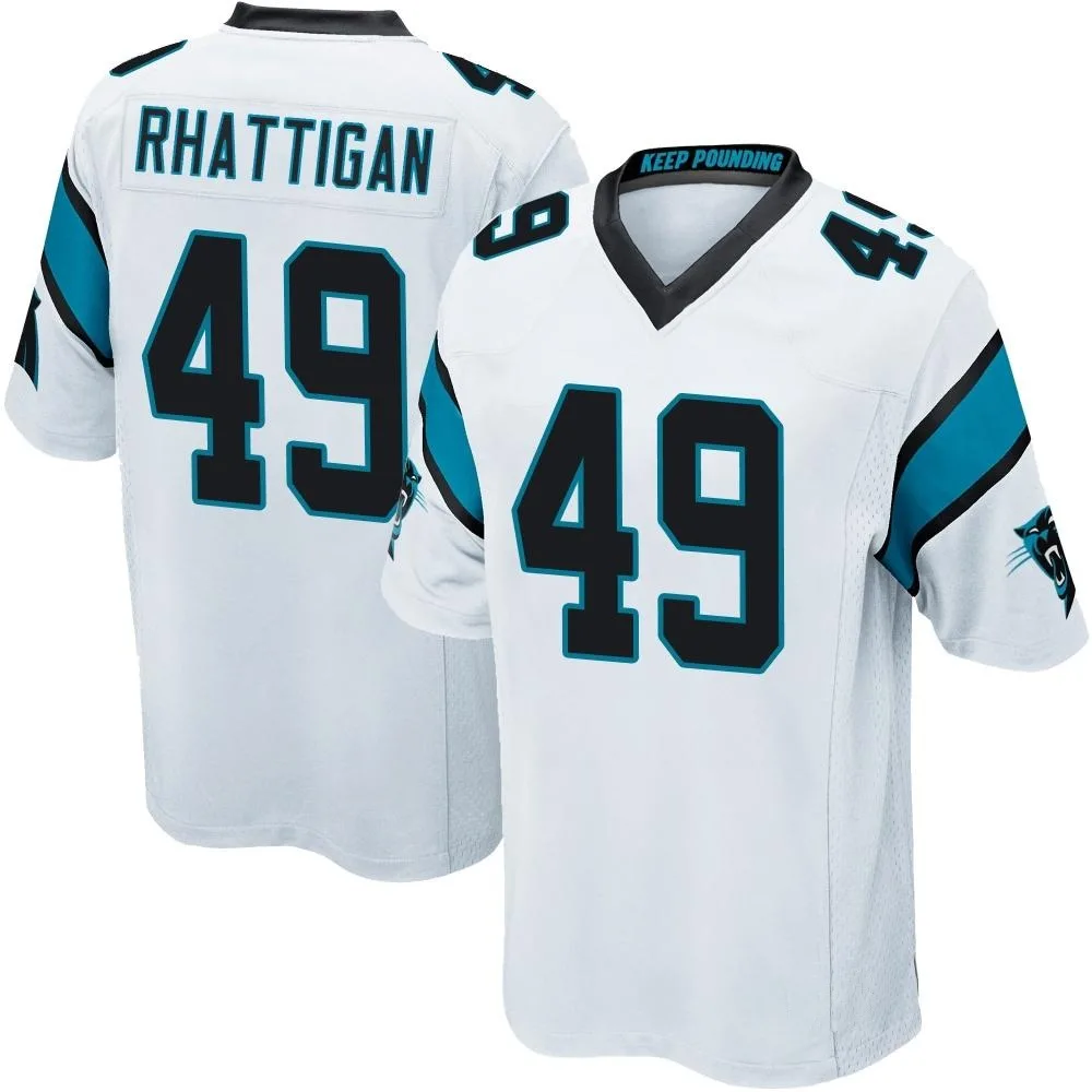 Youth Carolina Panthers Jon Rhattigan Nike Game White Jersey Youth Carolina Panthers Jon Rhattigan Nike Game White Jersey