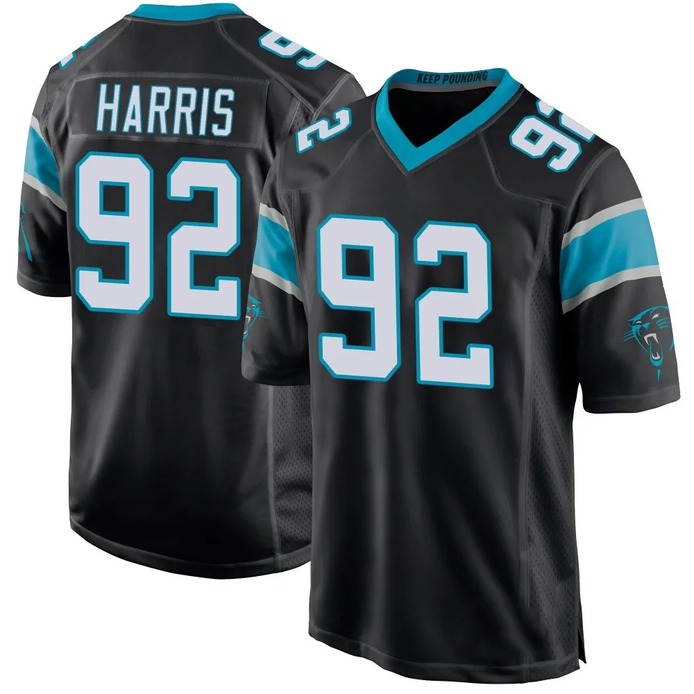 Men's Carolina Panthers Jonathan Harris Nike Team Color Game Black Jersey Men's Carolina Panthers Jonathan Harris Nike Team Color Game Black Jersey