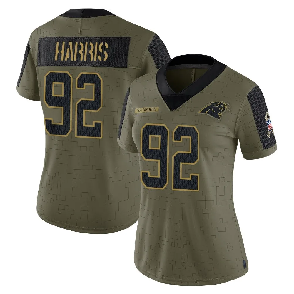 Women's Carolina Panthers Jonathan Harris Nike 2021 Salute To Service Limited Olive Jersey Women's Carolina Panthers Jonathan Harris Nike 2021 Salute To Service Limited Olive Jersey