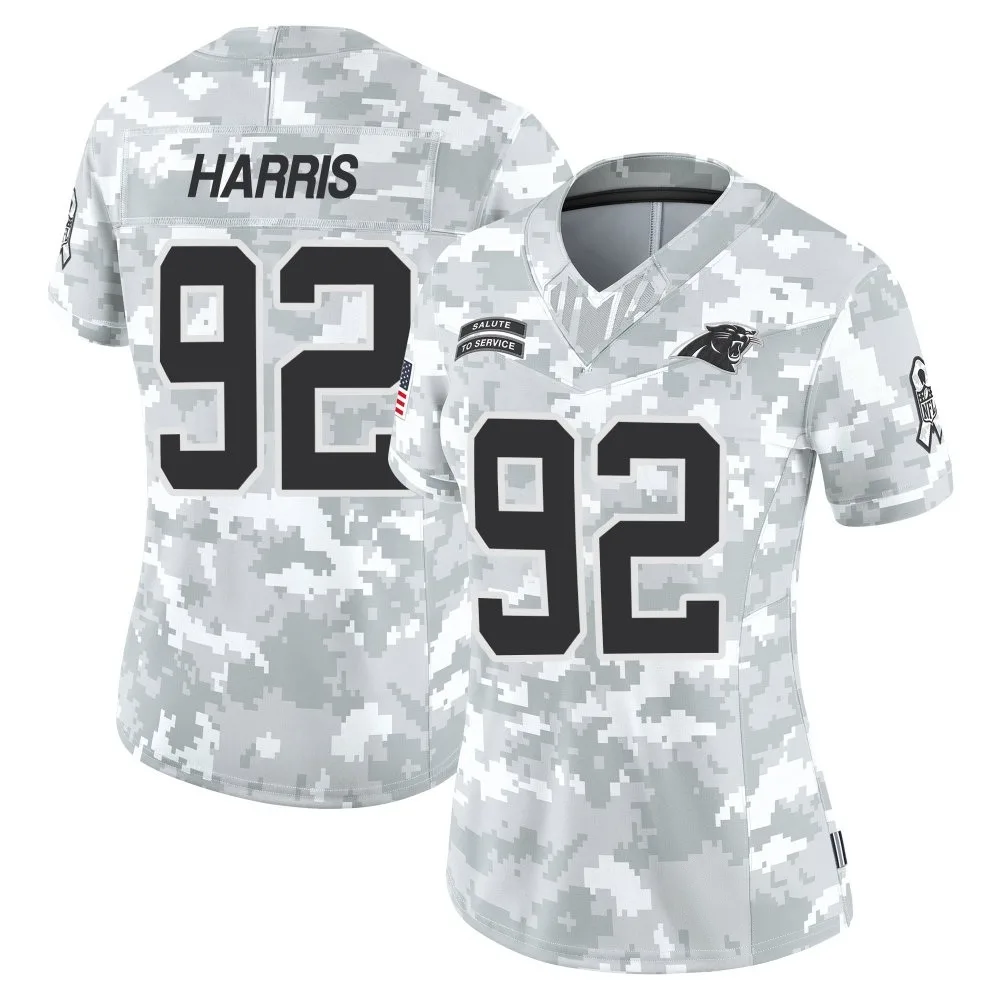 Women's Carolina Panthers Jonathan Harris Nike 2024 Salute to Service Limited Arctic Camo Jersey Women's Carolina Panthers Jonathan Harris Nike 2024 Salute to Service Limited Arctic Camo Jersey