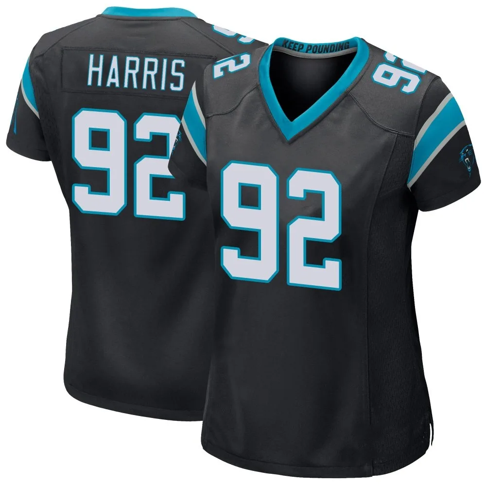 Women's Carolina Panthers Jonathan Harris Nike Team Color Game Black Jersey Women's Carolina Panthers Jonathan Harris Nike Team Color Game Black Jersey