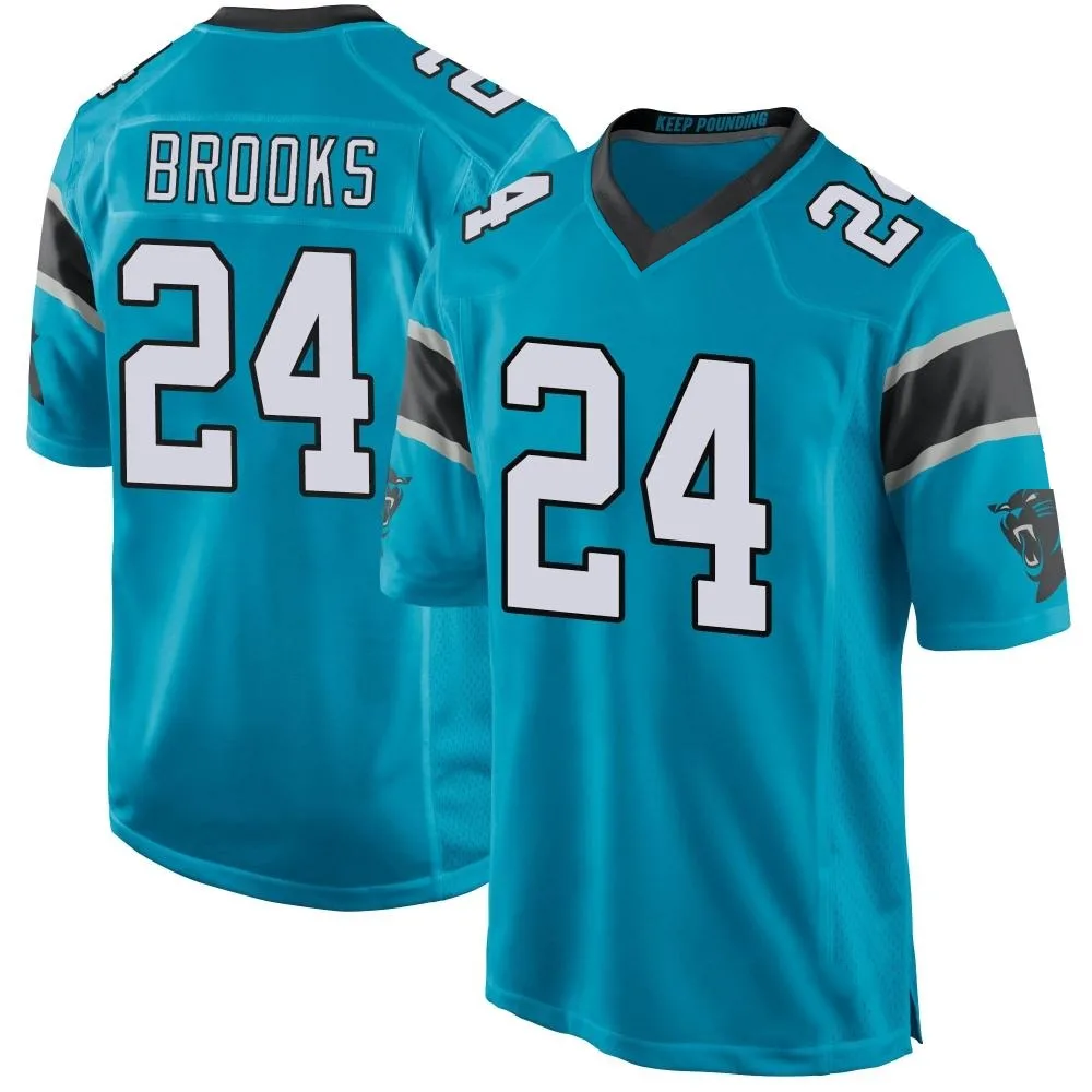 Men's Carolina Panthers Jonathon Brooks Nike Alternate Game Blue Jersey Men's Carolina Panthers Jonathon Brooks Nike Alternate Game Blue Jersey