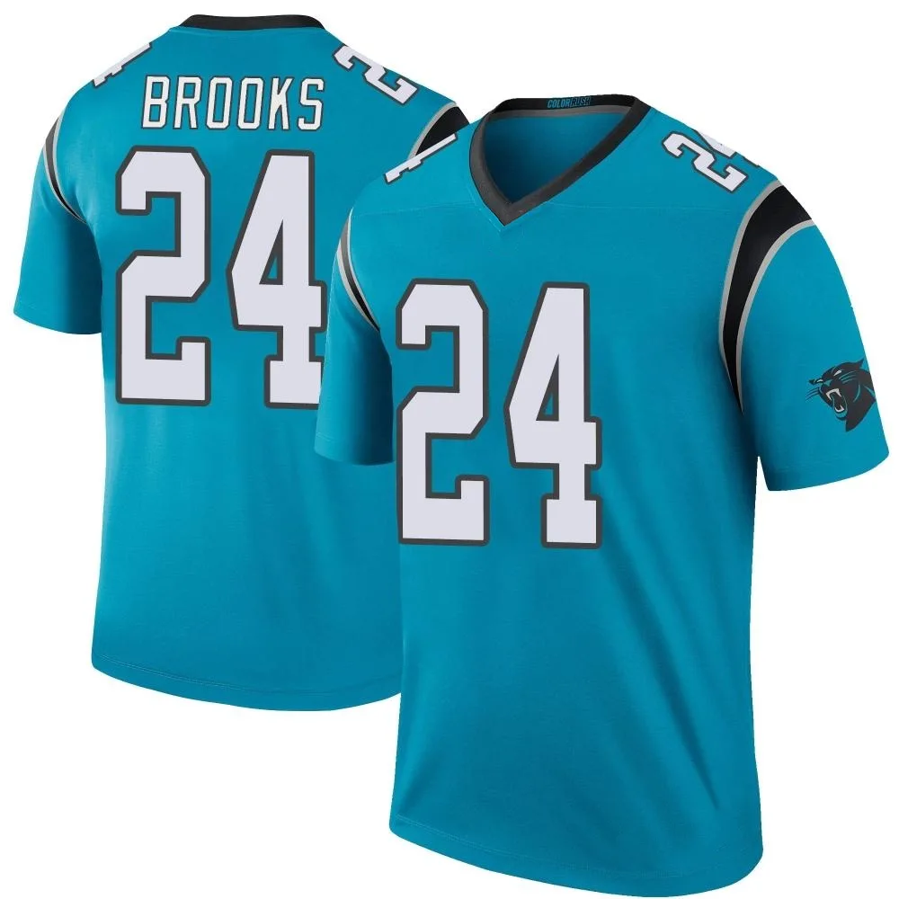 Men's Carolina Panthers Jonathon Brooks Nike Color Rush Legend Blue Jersey Men's Carolina Panthers Jonathon Brooks Nike Color Rush Legend Blue Jersey