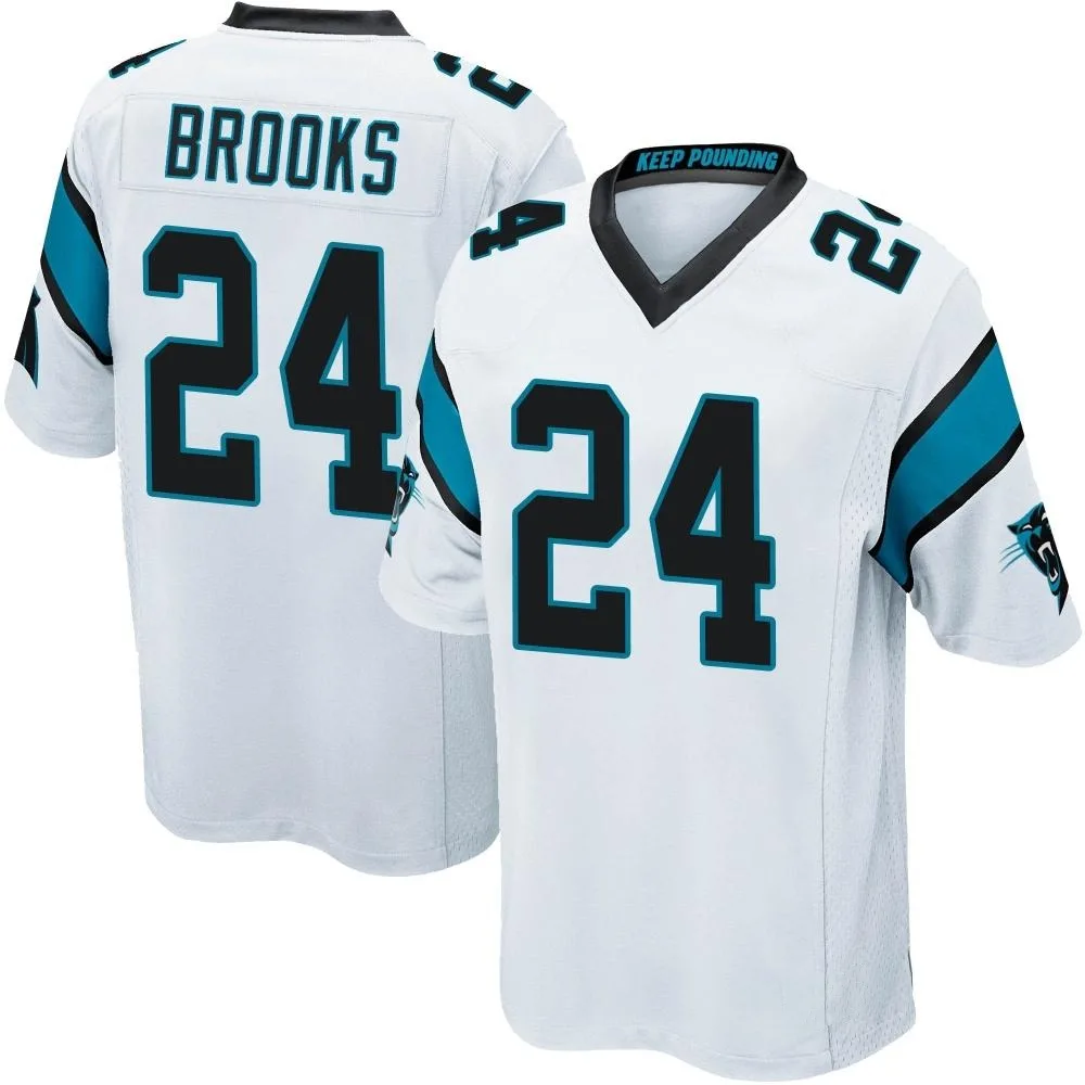 Men's Carolina Panthers Jonathon Brooks Nike Game White Jersey Men's Carolina Panthers Jonathon Brooks Nike Game White Jersey