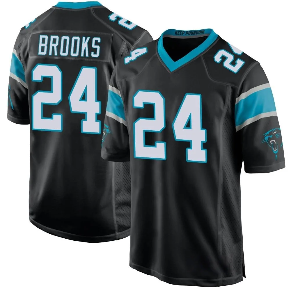 Men's Carolina Panthers Jonathon Brooks Nike Team Color Game Black Jersey Men's Carolina Panthers Jonathon Brooks Nike Team Color Game Black Jersey