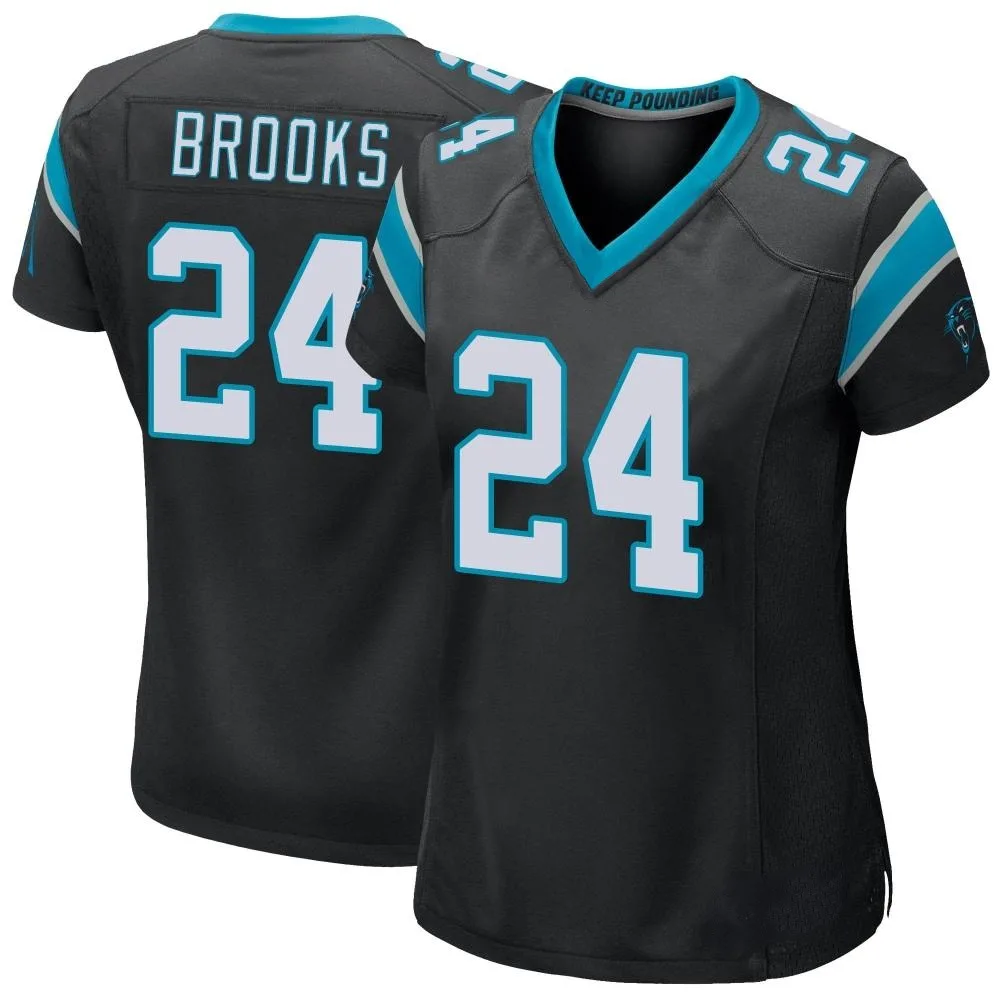 Women's Carolina Panthers Jonathon Brooks Nike Team Color Game Black Jersey Women's Carolina Panthers Jonathon Brooks Nike Team Color Game Black Jersey