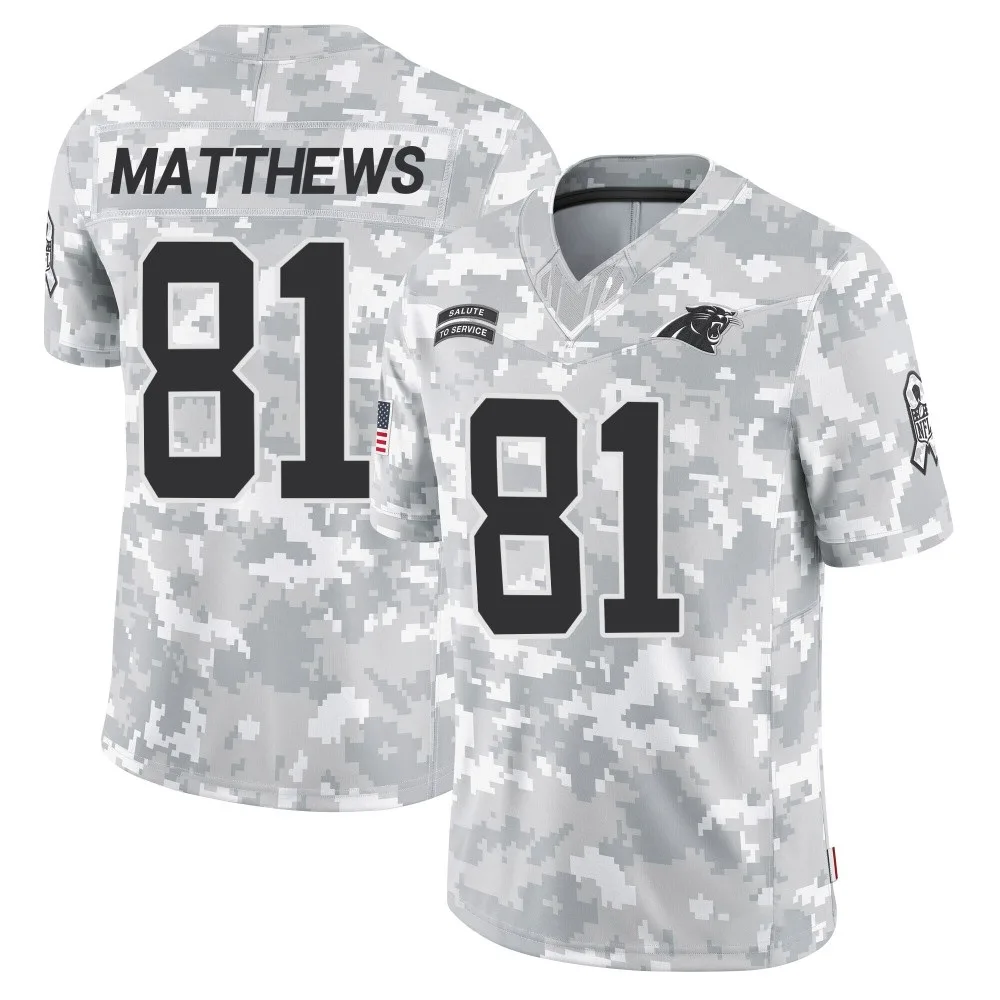 Men's Carolina Panthers Jordan Matthews Nike 2024 Salute to Service Limited Arctic Camo Jersey Men's Carolina Panthers Jordan Matthews Nike 2024 Salute to Service Limited Arctic Camo Jersey