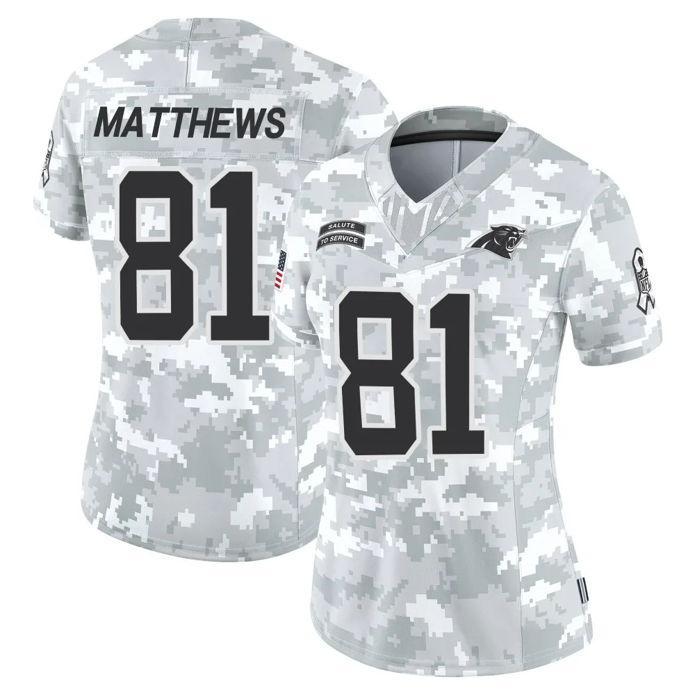 Women's Carolina Panthers Jordan Matthews Nike 2024 Salute to Service Limited Arctic Camo Jersey Women's Carolina Panthers Jordan Matthews Nike 2024 Salute to Service Limited Arctic Camo Jersey