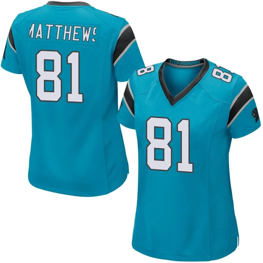 Women's Carolina Panthers Jordan Matthews Nike Alternate Game Blue Jersey Women's Carolina Panthers Jordan Matthews Nike Alternate Game Blue Jersey