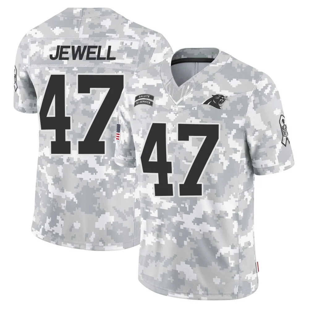 Men's Carolina Panthers Josey Jewell Nike 2024 Salute to Service Limited Arctic Camo Jersey Men's Carolina Panthers Josey Jewell Nike 2024 Salute to Service Limited Arctic Camo Jersey