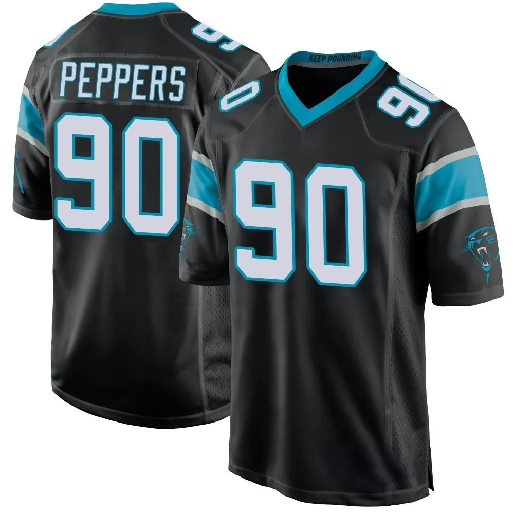 Men's Carolina Panthers Julius Peppers Nike Team Color Game Black Jersey Men's Carolina Panthers Julius Peppers Nike Team Color Game Black Jersey