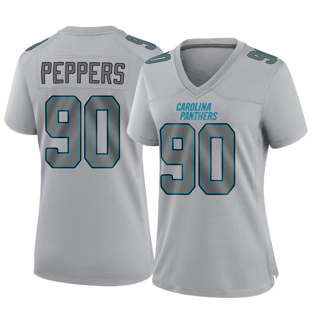 Women's Carolina Panthers Julius Peppers Nike Atmosphere Fashion Game Gray Jersey Women's Carolina Panthers Julius Peppers Nike Atmosphere Fashion Game Gray Jersey