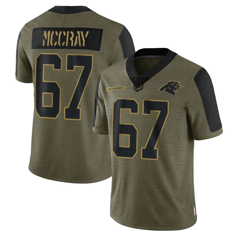 Men's Carolina Panthers Justin Mccray Nike 2021 Salute To Service Limited Olive Jersey Men's Carolina Panthers Justin Mccray Nike 2021 Salute To Service Limited Olive Jersey