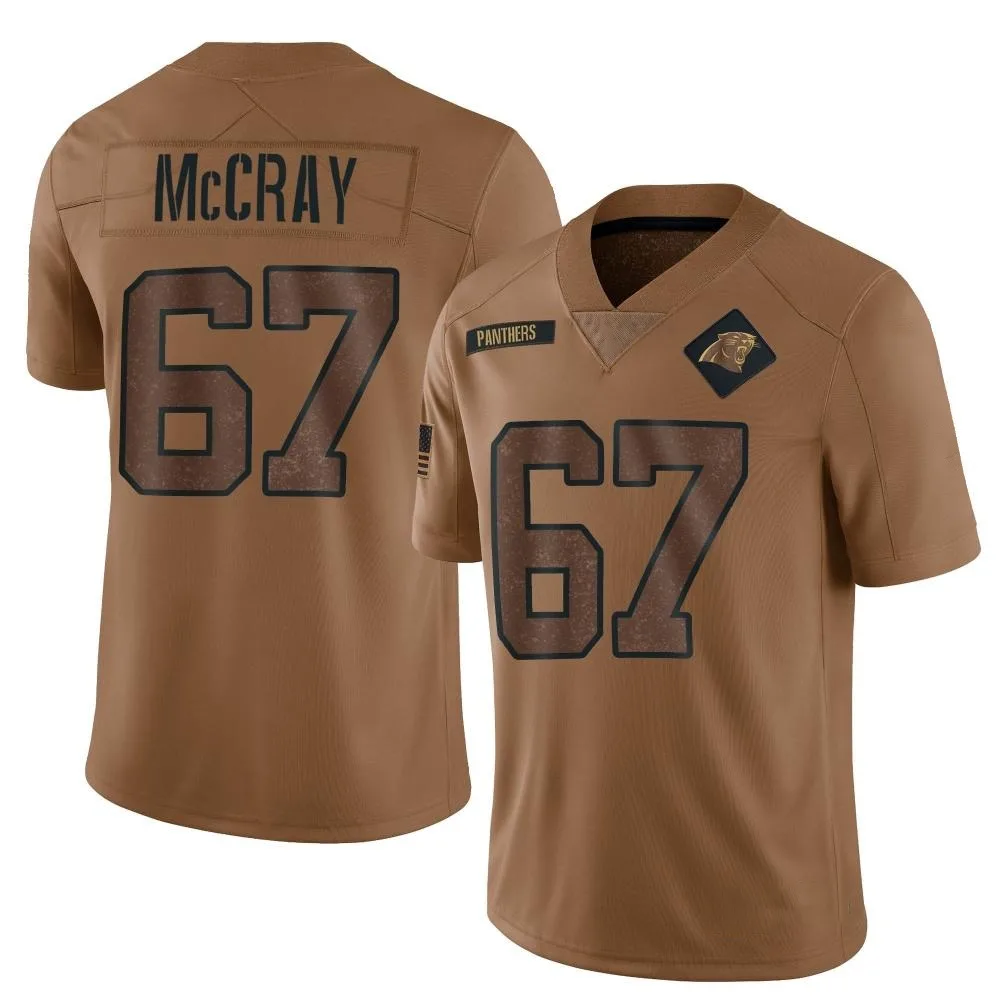 Men's Carolina Panthers Justin Mccray Nike 2023 Salute To Service Limited Brown Jersey Men's Carolina Panthers Justin Mccray Nike 2023 Salute To Service Limited Brown Jersey