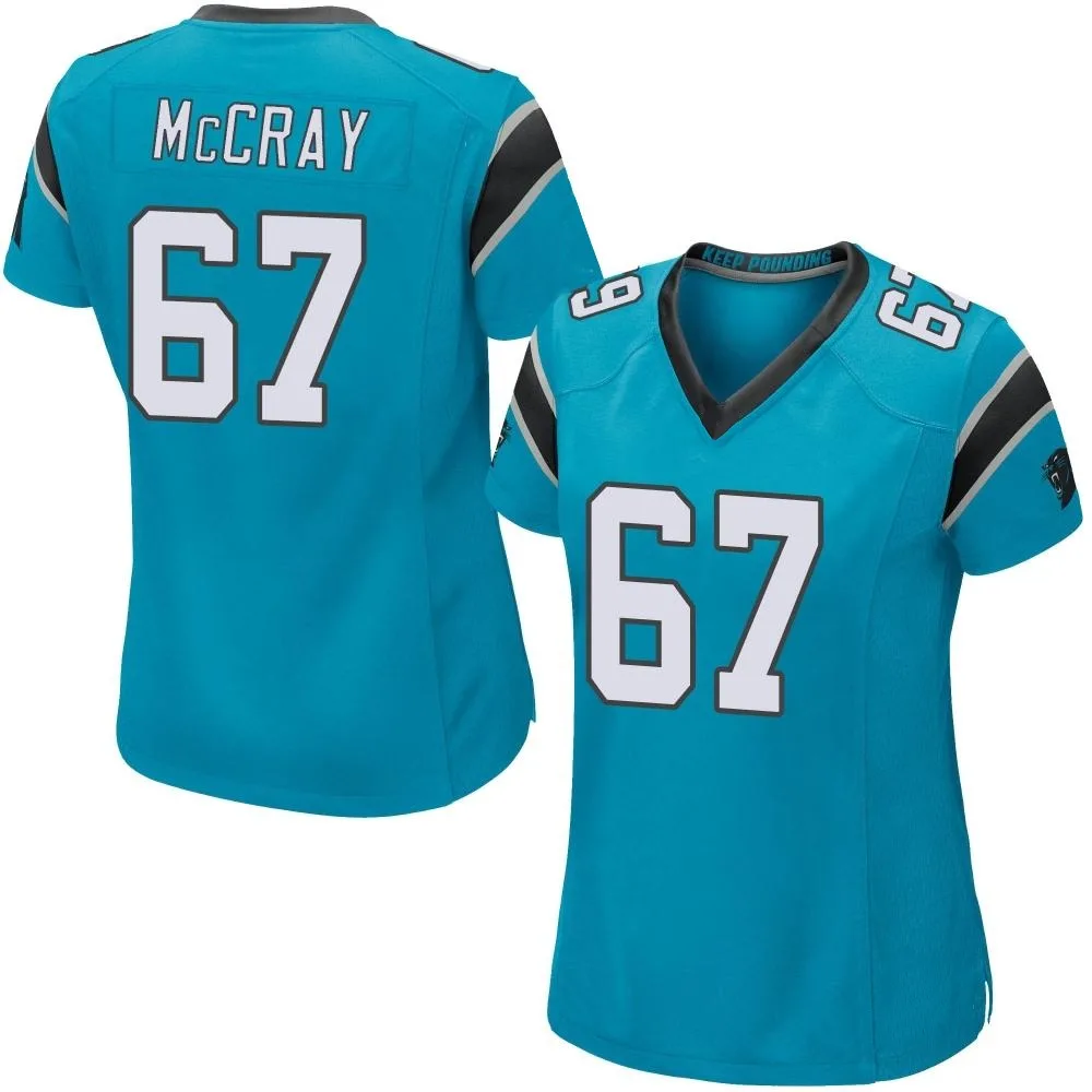 Women's Carolina Panthers Justin Mccray Nike Alternate Game Blue Jersey Women's Carolina Panthers Justin Mccray Nike Alternate Game Blue Jersey