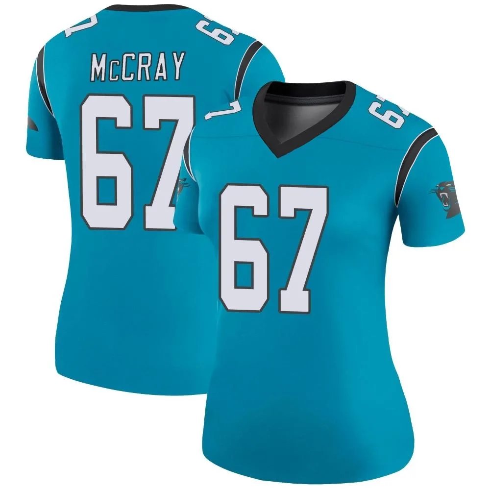 Women's Carolina Panthers Justin Mccray Nike Color Rush Legend Blue Jersey Women's Carolina Panthers Justin Mccray Nike Color Rush Legend Blue Jersey