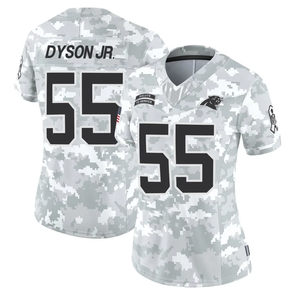 Women's Carolina Panthers Kenny Dyson Jr. Nike 2024 Salute to Service Limited Arctic Camo Jersey Women's Carolina Panthers Kenny Dyson Jr. Nike 2024 Salute to Service Limited Arctic Camo Jersey