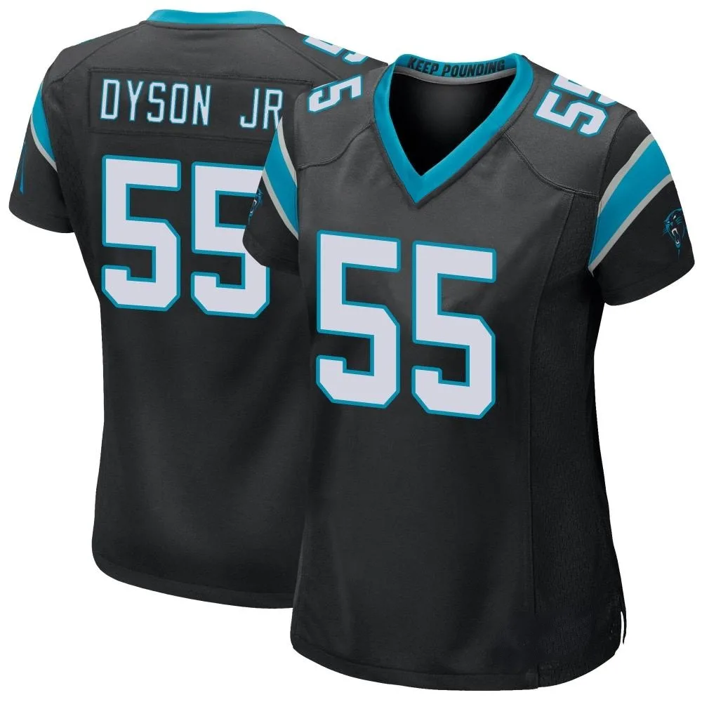 Women's Carolina Panthers Kenny Dyson Jr. Nike Team Color Game Black Jersey Women's Carolina Panthers Kenny Dyson Jr. Nike Team Color Game Black Jersey