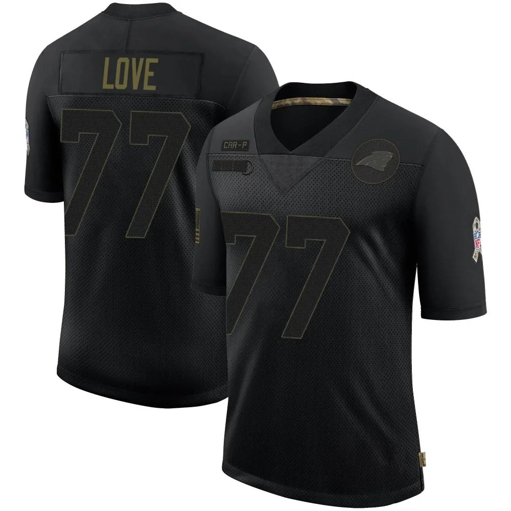 Men's Carolina Panthers Kyle Love Nike 2020 Salute To Service Limited Black Jersey Men's Carolina Panthers Kyle Love Nike 2020 Salute To Service Limited Black Jersey