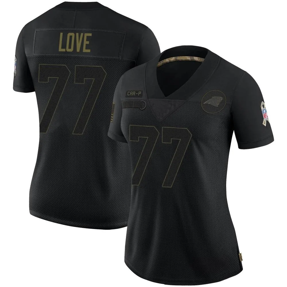 Women's Carolina Panthers Kyle Love Nike 2020 Salute To Service Limited Black Jersey Women's Carolina Panthers Kyle Love Nike 2020 Salute To Service Limited Black Jersey