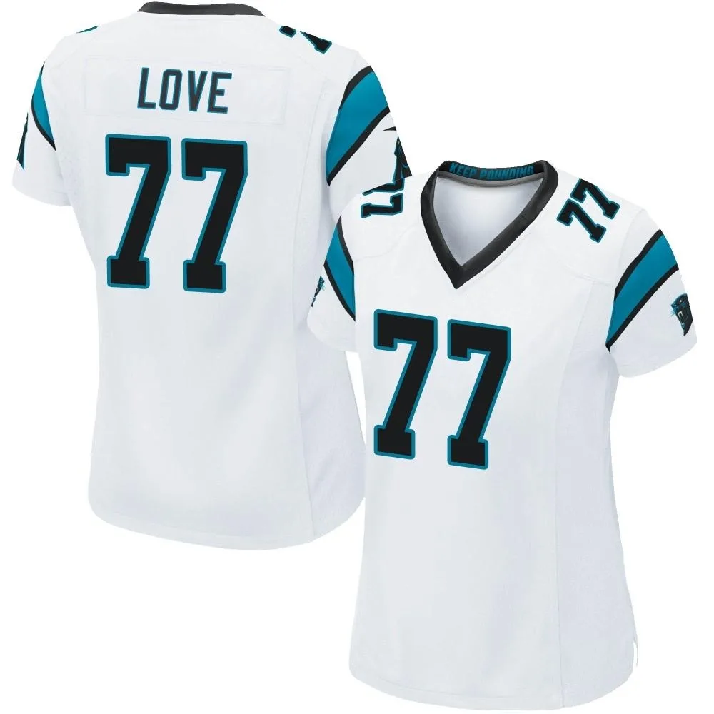 Women's Carolina Panthers Kyle Love Nike Game White Jersey Women's Carolina Panthers Kyle Love Nike Game White Jersey