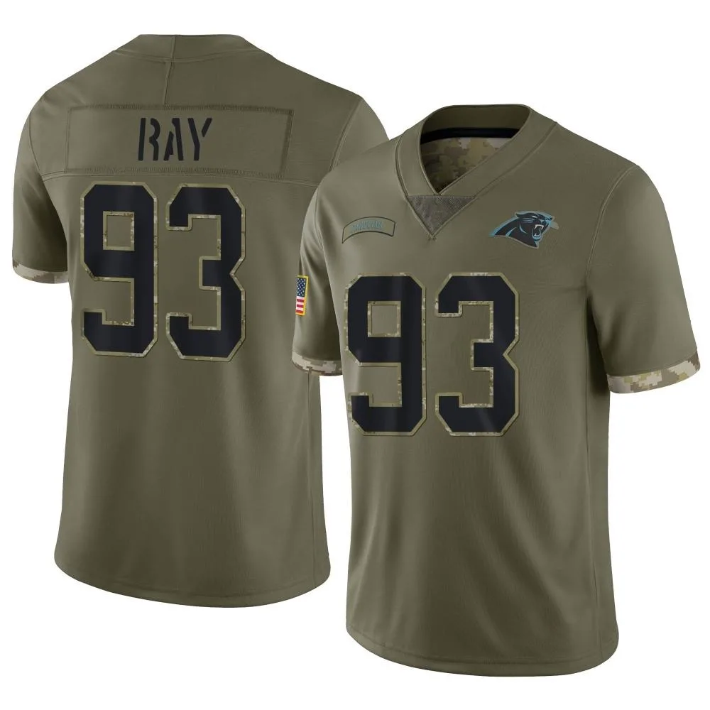 Men's Carolina Panthers Labryan Ray Nike 2022 Salute To Service Limited Olive Jersey Men's Carolina Panthers Labryan Ray Nike 2022 Salute To Service Limited Olive Jersey