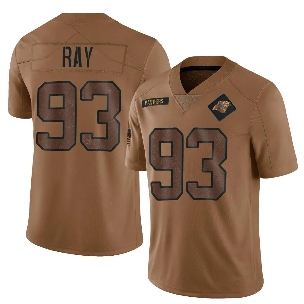 Men's Carolina Panthers Labryan Ray Nike 2023 Salute To Service Limited Brown Jersey Men's Carolina Panthers Labryan Ray Nike 2023 Salute To Service Limited Brown Jersey
