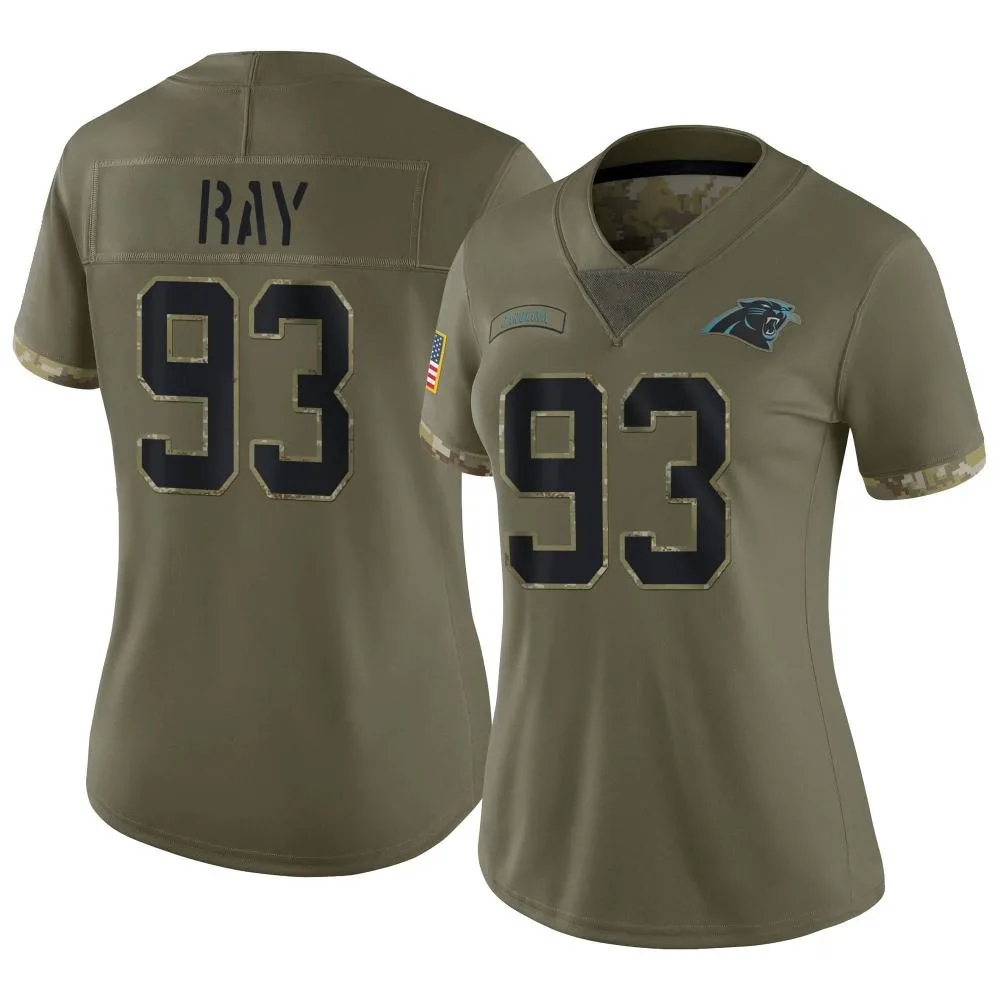 Women's Carolina Panthers Labryan Ray Nike 2022 Salute To Service Limited Olive Jersey Women's Carolina Panthers Labryan Ray Nike 2022 Salute To Service Limited Olive Jersey