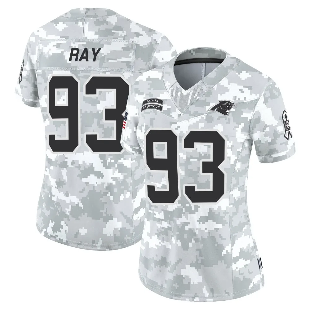Women's Carolina Panthers Labryan Ray Nike 2024 Salute to Service Limited Arctic Camo Jersey Women's Carolina Panthers Labryan Ray Nike 2024 Salute to Service Limited Arctic Camo Jersey