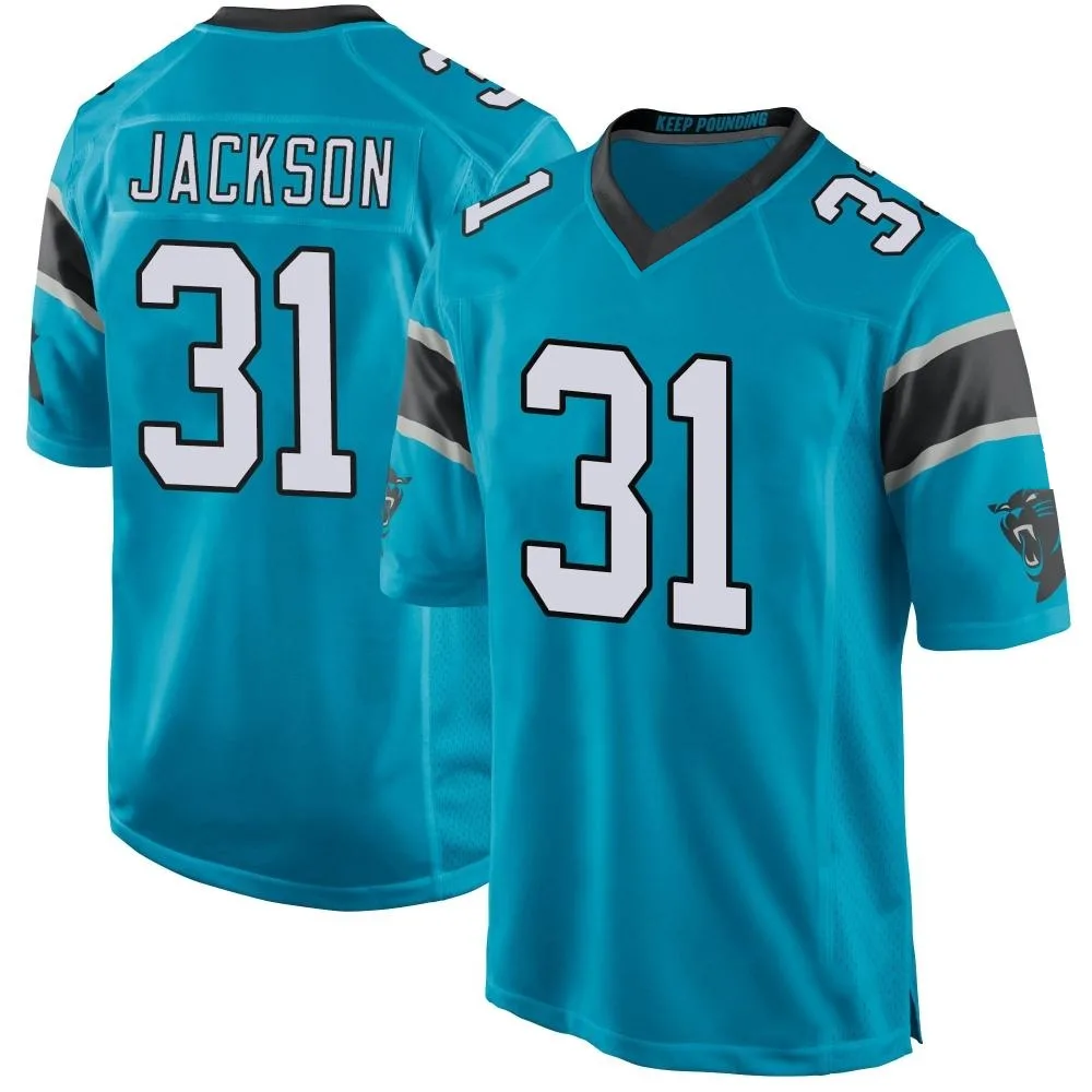 Men's Carolina Panthers Lamar Jackson Nike Alternate Game Blue Jersey Men's Carolina Panthers Lamar Jackson Nike Alternate Game Blue Jersey