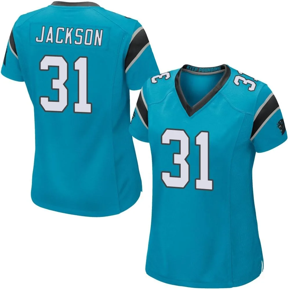 Women's Carolina Panthers Lamar Jackson Nike Alternate Game Blue Jersey Women's Carolina Panthers Lamar Jackson Nike Alternate Game Blue Jersey