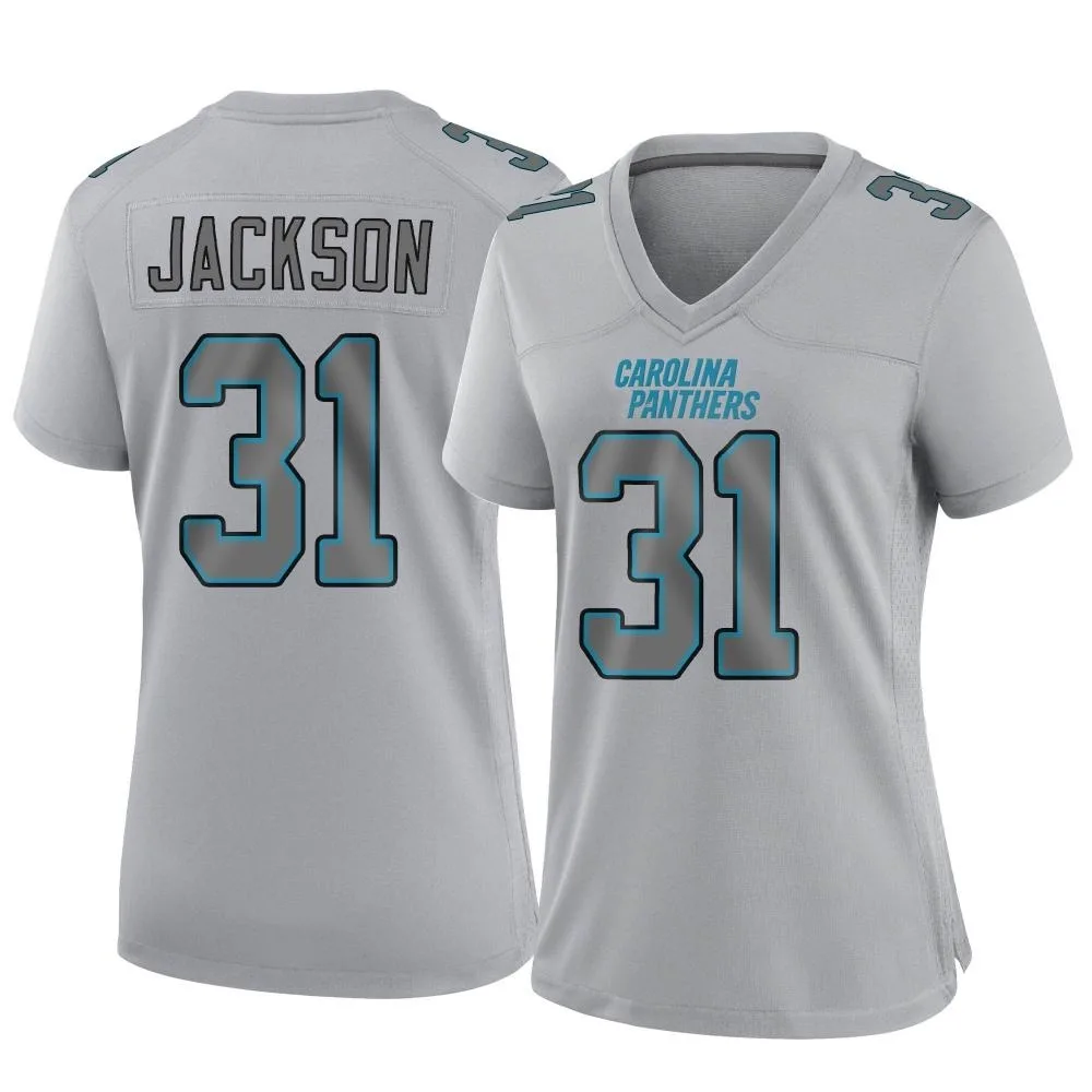 Women's Carolina Panthers Lamar Jackson Nike Atmosphere Fashion Game Gray Jersey Women's Carolina Panthers Lamar Jackson Nike Atmosphere Fashion Game Gray Jersey