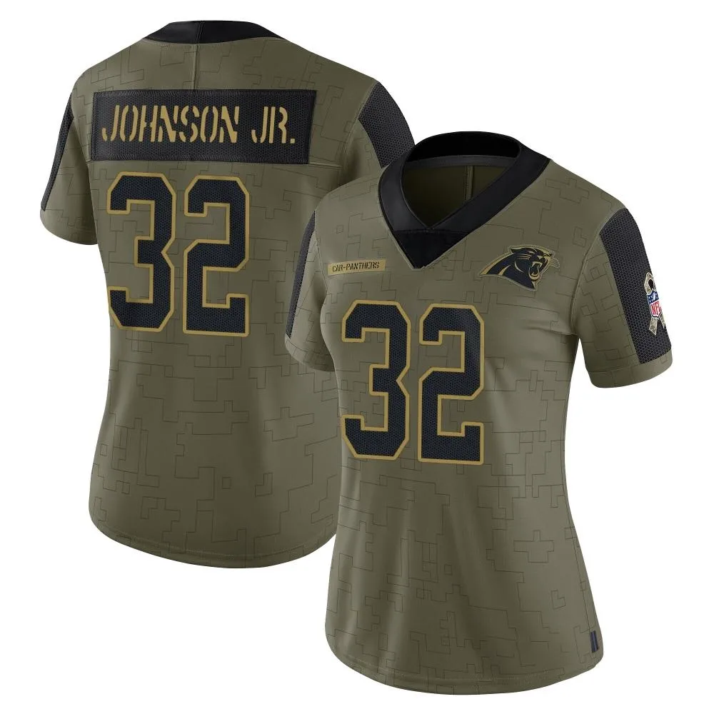 Women's Carolina Panthers Lonnie Johnson Jr. Nike 2021 Salute To Service Limited Olive Jersey Women's Carolina Panthers Lonnie Johnson Jr. Nike 2021 Salute To Service Limited Olive Jersey