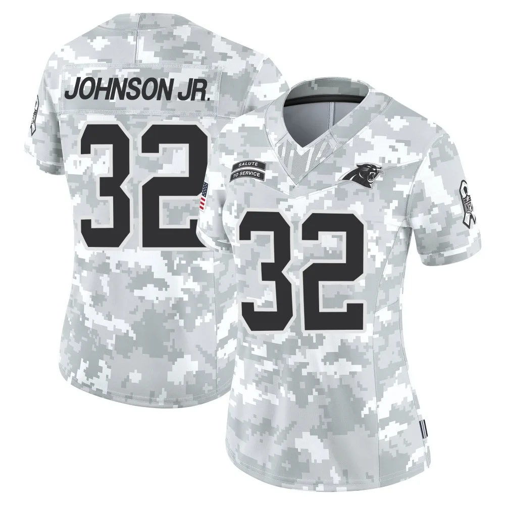 Women's Carolina Panthers Lonnie Johnson Jr. Nike 2024 Salute to Service Limited Arctic Camo Jersey Women's Carolina Panthers Lonnie Johnson Jr. Nike 2024 Salute to Service Limited Arctic Camo Jersey