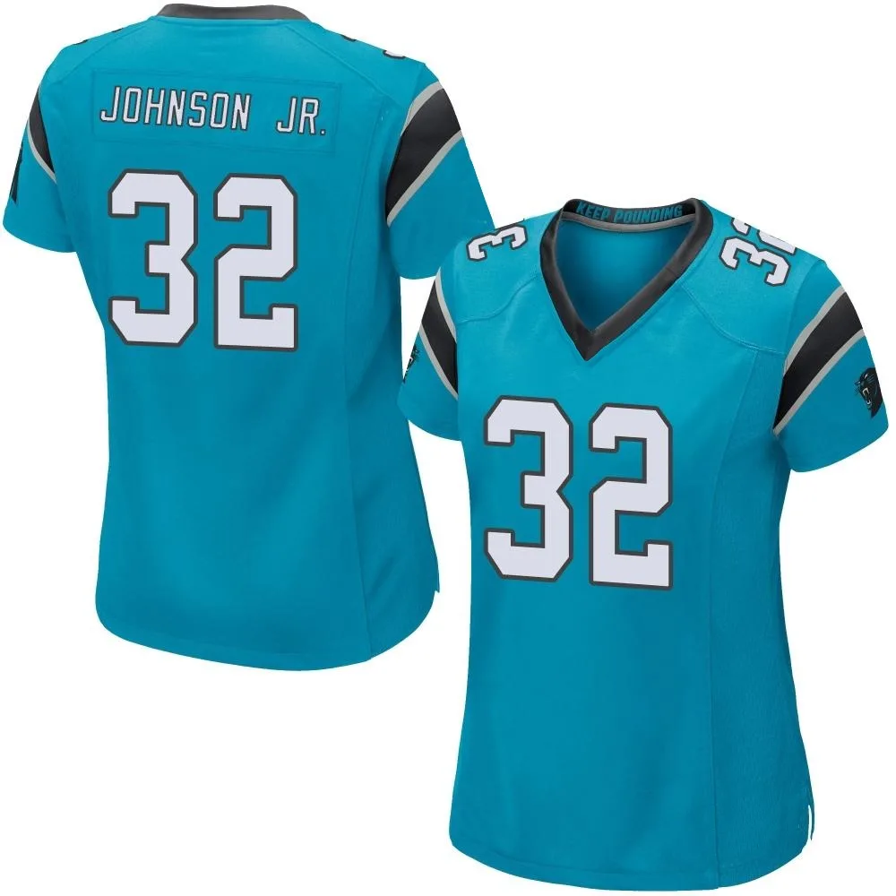Women's Carolina Panthers Lonnie Johnson Jr. Nike Alternate Game Blue Jersey Women's Carolina Panthers Lonnie Johnson Jr. Nike Alternate Game Blue Jersey