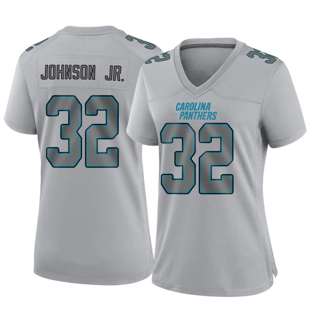 Women's Carolina Panthers Lonnie Johnson Jr. Nike Atmosphere Fashion Game Gray Jersey Women's Carolina Panthers Lonnie Johnson Jr. Nike Atmosphere Fashion Game Gray Jersey