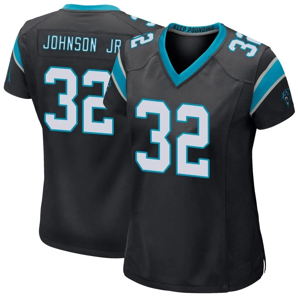 Women's Carolina Panthers Lonnie Johnson Jr. Nike Team Color Game Black Jersey Women's Carolina Panthers Lonnie Johnson Jr. Nike Team Color Game Black Jersey