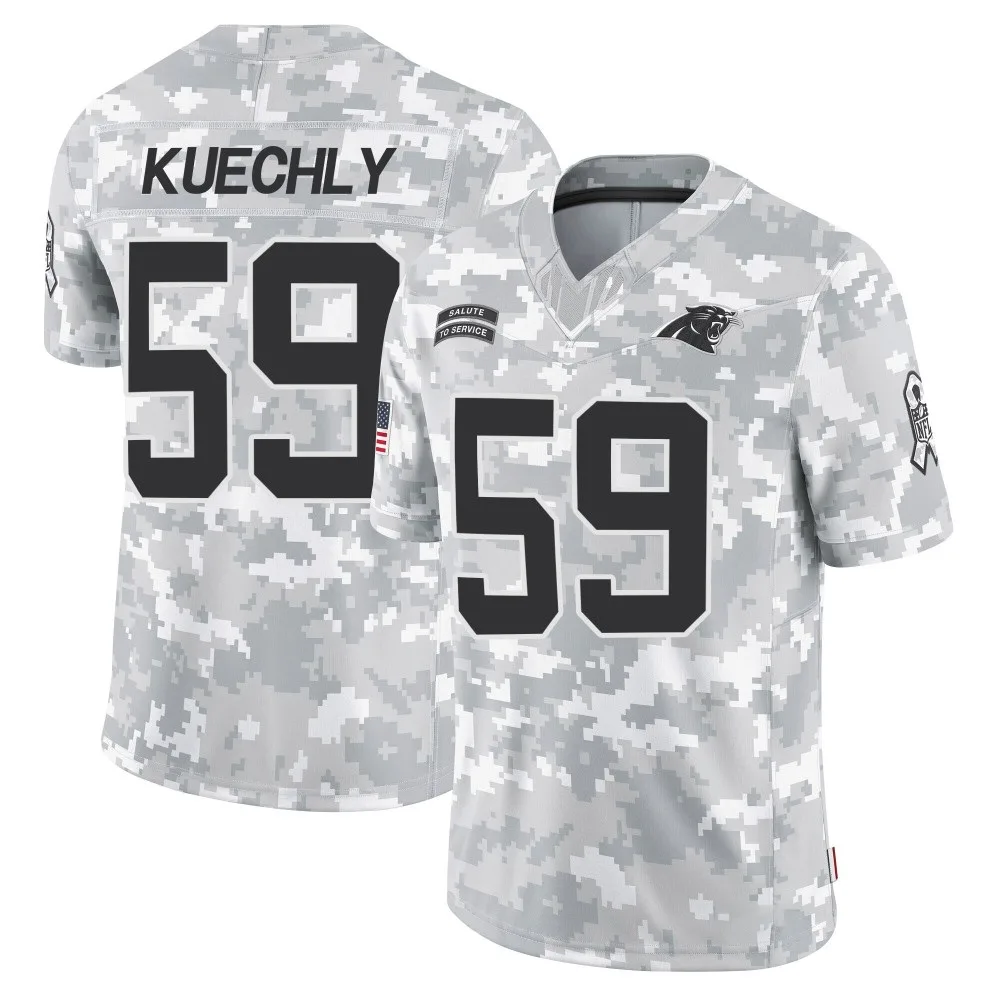 Men's Carolina Panthers Luke Kuechly Nike 2024 Salute to Service Limited Arctic Camo Jersey Men's Carolina Panthers Luke Kuechly Nike 2024 Salute to Service Limited Arctic Camo Jersey