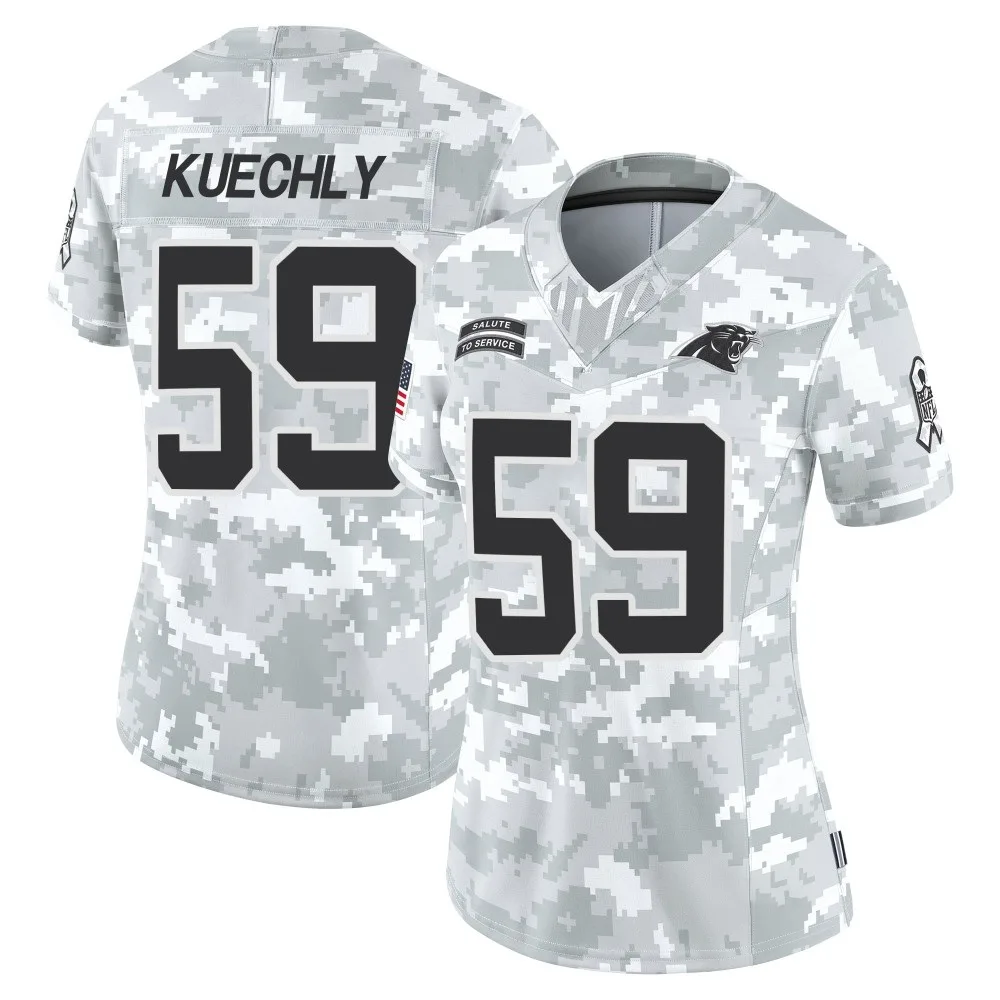 Women's Carolina Panthers Luke Kuechly Nike 2024 Salute to Service Limited Arctic Camo Jersey Women's Carolina Panthers Luke Kuechly Nike 2024 Salute to Service Limited Arctic Camo Jersey