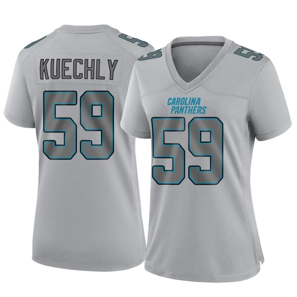 Women's Carolina Panthers Luke Kuechly Nike Atmosphere Fashion Game Gray Jersey Women's Carolina Panthers Luke Kuechly Nike Atmosphere Fashion Game Gray Jersey
