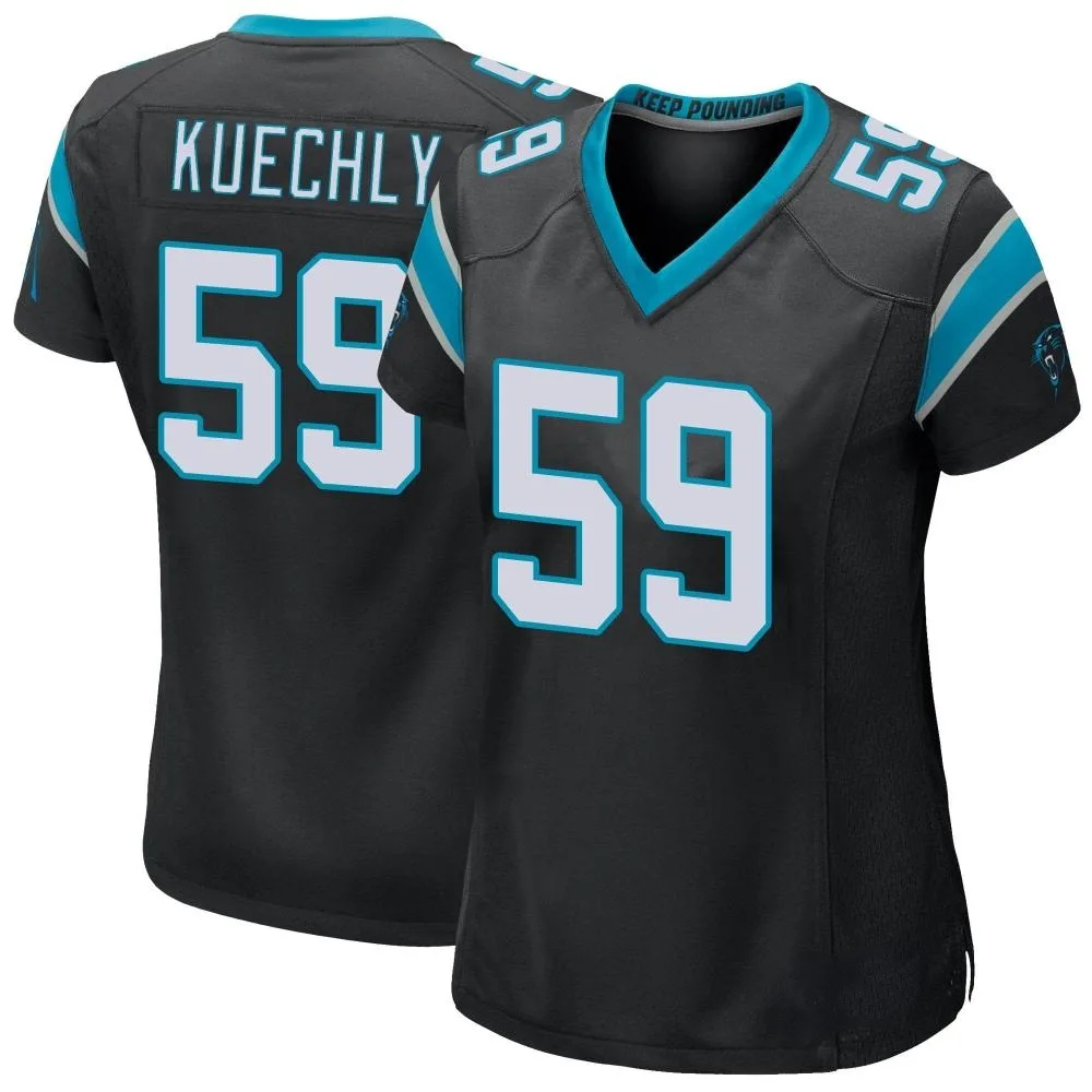 Women's Carolina Panthers Luke Kuechly Nike Team Color Game Black Jersey Women's Carolina Panthers Luke Kuechly Nike Team Color Game Black Jersey