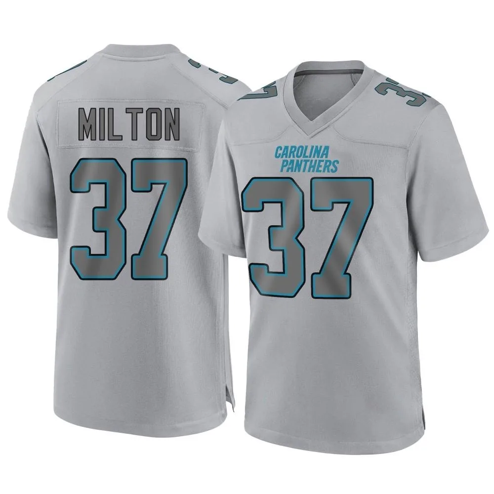 Men's Carolina Panthers Mark Milton Nike Atmosphere Fashion Game Gray Jersey Men's Carolina Panthers Mark Milton Nike Atmosphere Fashion Game Gray Jersey