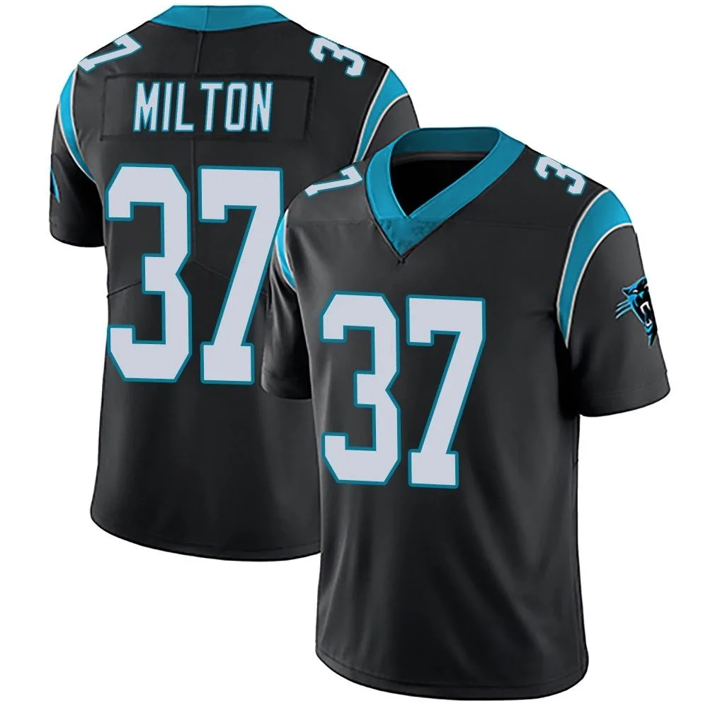 Men's Carolina Panthers Mark Milton Nike Team Color Vapor Untouchable Limited Black Jersey Men's Carolina Panthers Mark Milton Nike Team Color Vapor Untouchable Limited Black Jersey