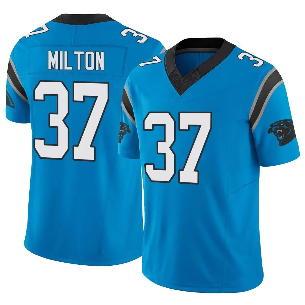 Men's Carolina Panthers Mark Milton Nike Vapor F.U.S.E. Limited Blue Jersey Men's Carolina Panthers Mark Milton Nike Vapor F.U.S.E. Limited Blue Jersey