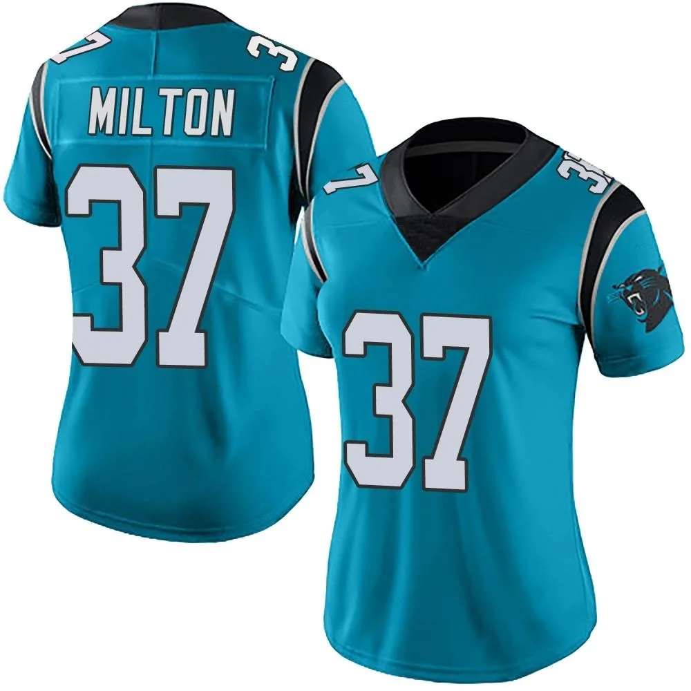 Women's Carolina Panthers Mark Milton Nike Alternate Vapor Untouchable Limited Blue Jersey Women's Carolina Panthers Mark Milton Nike Alternate Vapor Untouchable Limited Blue Jersey