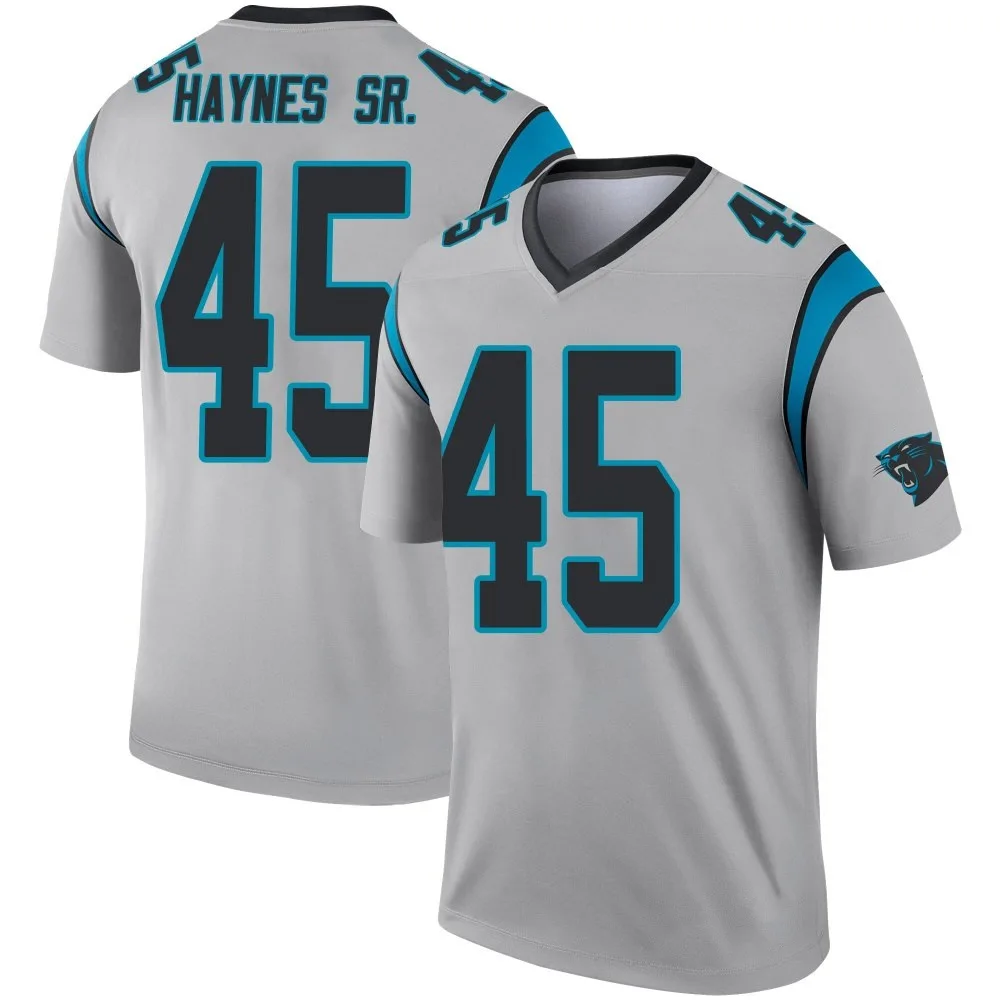 Men's Carolina Panthers Marquis Haynes Sr. Nike Inverted Silver Legend Jersey Men's Carolina Panthers Marquis Haynes Sr. Nike Inverted Silver Legend Jersey