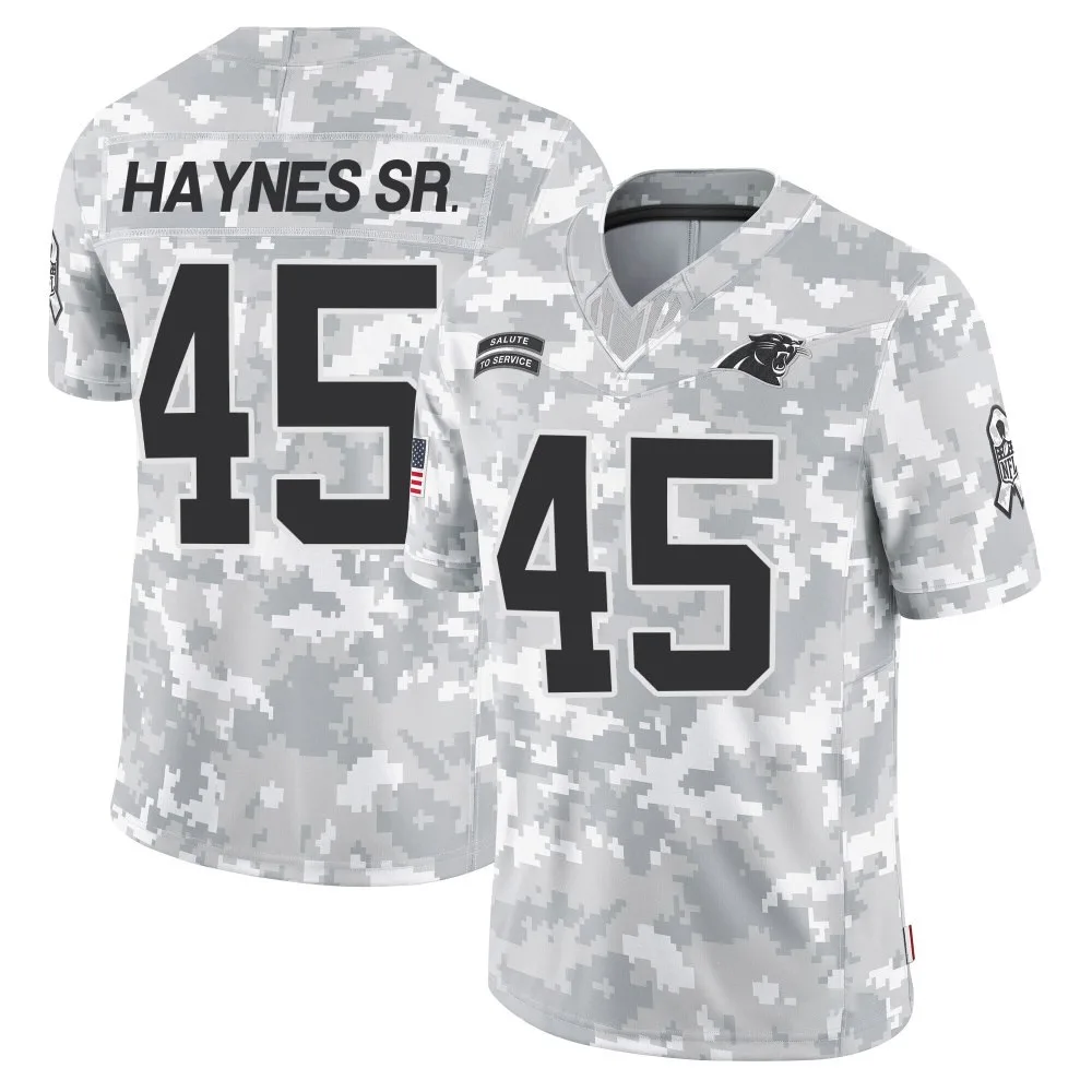 Youth Carolina Panthers Marquis Haynes Sr. Nike 2024 Salute to Service Limited Arctic Camo Jersey Youth Carolina Panthers Marquis Haynes Sr. Nike 2024 Salute to Service Limited Arctic Camo Jersey